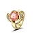 tanie Pierścionki-Damskie Czarny Fioletowy Różowy Pokryte różowym złotem Miłość Biżuteria