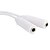 voordelige Audiokabels-Y-splitter kabel met vergulde 3,5mm stereo audioconnector (wit, 0,15 meter)