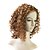 זול פיאות תחרה סינטטיות-Lace Front Medium Mixed Hair Brown Curly Hair Wig