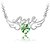 cheap Necklaces-&quot;Love&quot; Winged Crystal Heart Necklace (More Colors)