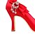 cheap Women&#039;s Heels-Women&#039;s Spring / Summer / Fall / Winter Heels / Peep Toe Satin / Stretch Satin Wedding Stiletto Heel Rhinestone / FlowerBlack / Pink /