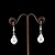 abordables Boucles d&#039;oreilles-perles d&#039;imitation fabuleux avec boucles d&#039;oreilles en alliage de placage de mariée