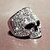 cheap Rings-Skull In Top Hat Ring – Rhinestones In Alloy