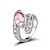 cheap Rings-Women&#039;s Clear Purple Red Platinum Plated Love Jewelry