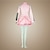 ieftine Costume din Jocuri Video-Inspirat de Vocaloid Sakura Miku Video Joc Costume Cosplay Costume Cosplay / Rochii Peteci Fără manșon Cămașă Fustă Mâneci Costume / Cravată / Șosete / Curea