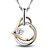 cheap Necklaces-Heart Shape Cubic Zirconia Necklaces In Sterling Silver