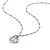 cheap Necklaces-Heart Shape Cubic Zirconia Necklaces In Sterling Silver