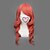 billige Halloween Wigs-Cosplay Parykker Final Fantasy Lightning Rød Medium Anime / Videospil Cosplay Parykker 65 CM Varmeresistent Fiber Kvinnelig