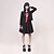 abordables Disfraces de anime-Inspirado por Jigoku Shojo Ai Enma Animé Disfraces de cosplay Japonés Trajes Cosplay Uniformes Escolares Retazos Manga Larga Pañuelo Top Falda Para Mujer