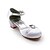 voordelige Meisjesschoenen-topkwaliteit satijn bovenste lage hak gesloten tenen bloemenmeisjes schoenen / bruiloft shoes.more kleuren beschikbaar