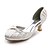 cheap Women&#039;s Heels-Women&#039;s Wedding Summer Winter Low Heel Satin Stretch Satin White Ivory Champagne