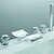 abordables Grifería para bañera-Grifo de bañera - Moderno Cromo Bañera romana Válvula Cerámica Bath Shower Mixer Taps / Tres manijas cinco hoyos