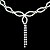 billige Smykkesett-krystall i sliver legert bryllup smykker sett med halskjede og øredobber