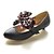 cheap Women&#039;s Heels-Leatherette Low Heel Closed Toe Shoes With Floral Bow (More Colors)