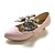 cheap Women&#039;s Heels-Leatherette Low Heel Closed Toe Shoes With Floral Bow (More Colors)