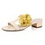Χαμηλού Κόστους Γυναικεία Παπούτσια-δερματίνη t-ιμάντα σανδάλια με χαμηλό ογκώδες τακούνι και λουλουδιών (περισσότερα χρώματα)