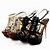 cheap Women&#039;s Shoes-Leatherette Party/Evening Stiletto Sandals With Flower (More Colors)