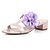 Χαμηλού Κόστους Γυναικεία Παπούτσια-δερματίνη t-ιμάντα σανδάλια με χαμηλό ογκώδες τακούνι και λουλουδιών (περισσότερα χρώματα)