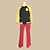 levne Anime kostýmy-Inspirovaný Pojídač duší Black Star Anime Cosplay kostýmy japonština Cosplay šaty Barevné bloky Dlouhý rukáv Kabát Kalhoty Vlasové ozdoby Pro Pánské