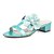 cheap Women&#039;s Shoes-Leatherette T-strap Sandals With Low Chunky Heel And Flower (More Colors)