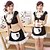 cheap Career &amp; Profession Costumes-Super Fascinated Black Lace Polyester Maid Suit (6 Pieces)