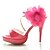 Χαμηλού Κόστους Γυναικεία Παπούτσια-ευρεσιτεχνίας δερμάτινα σανδάλια τακούνι στιλέτο με το κόμμα λουλούδι / βραδυνά παπούτσια (περισσότερα διαθέσιμα χρώματα)