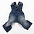 preiswerte Hundekleidung-Hund Hosen Welpenkleidung Jeans Modisch Cowboy Hundekleidung Welpenkleidung Hunde-Outfits Blau Kostüm für Mädchen und Jungen Hund Jeansstoff XS S M L XL XXL