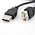 voordelige USB-kabels-USB 2.0 A male naar een vrouwelijke verlengkabel (zwart) 0.8m