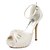 economico Scarpe col tacco da donna-Per donna A stiletto Fiocco / Fibbia / Con balze Raso / Raso elasticizzato Primavera / Estate / Autunno Nero / Tessuto almond / Bianco / Matrimonio