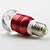 cheap Light Bulbs-E27 3W RGB Light Red Cover LED Crystal Ball Bulb with Remote Control (220V)