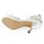 billiga Högklackade damskor-damskor stilett häl satin sandaler med volanger bröllop skor fler färger tillgängliga