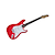 abordables Guitares Electriques-stratégie personnalisée guitare électrique avec des accessoires en coucher de soleil / crème / rouge / noir
