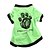 billige Hundetøj-Hund T-shirt Hvalpe tøj Bogstav &amp; Nummer Afslappet / Hverdag Hundetøj Hvalpe tøj Hund outfits Åndbart Grøn Kostume til Girl and Boy Dog Bomuld XS S M L