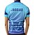 voordelige Damesfietskleding-Jaggad Heren Korte mouw Wielrenshirt - Groen Blauw Gradient Fietsen Shirt Kleding Bovenlichaam, Sneldrogend Ademend, Lente Zomer, Polyester