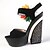 cheap Women&#039;s Shoes-Leatherette Wedge Heel Sandals Party / Evening Shoes With Flower