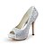 cheap Women&#039;s Heels-Women&#039;s Shoes Satin Spring / Summer Stiletto Heel / Platform Rhinestone Pink / Almond / Ivory / Wedding