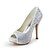 abordables Escarpins femme-Femme Chaussures Satin Printemps / Eté Talon Aiguille / Plateau Strass Rose / Amande / Ivoire / Mariage