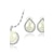 voordelige Sieradensets-prachtige parel met strass sieraden dames set met ketting en oorbellen