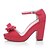 cheap Women&#039;s Shoes-Spring Summer Fall Platform Office &amp; Career Chunky Heel Platform Bowknot Blue Red