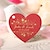 voordelige Stickers, labels &amp; etiketten-gepersonaliseerde hartvormige gunste tag - rood (set van 60)