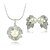 levne Sady šperků-krásné listy konstrukce drahokamu dva kusy dámských perla šperky set (50 cm)