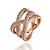 cheap Rings-Gorgeous Cubic Zirconia 18K Gold Plated Net Shape Fashion Ring