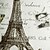 abordables Taies d&#039;Oreiller-1 pcs Coton/Lin Housse de coussin, Tour Eiffel Euro