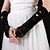 cheap Party Gloves-Satin Elbow Length Glove Party / Evening Gloves With Beading