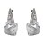 abordables Boucles d&#039;oreilles-charmante blanc platine plaqué avec découpe carrée boucles d&#039;oreilles en forme de zircons