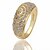 economico Anelli-splendida cubic zirconia placcato oro 18k moda anello a spirale