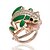voordelige Ringen-schitterende zirconia 18k vergulde kikker mode-ring (meer kleuren)