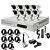 billige DVR-Sett-Ultra lav pris 8-kanals CCTV dvr kit (h. 264, 8 utendørs vanntett fargekameraer)