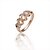 voordelige Ringen-schitterende zirconia 18k vergulde kronkelende vorm fashion ring