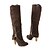 cheap Women&#039;s Boots-Women&#039;s Shoes Suede Spring / Fall / Winter Chunky Heel 45.72-50.8 cm / Knee High Boots Zipper Black / Red / Brown / Party &amp; Evening